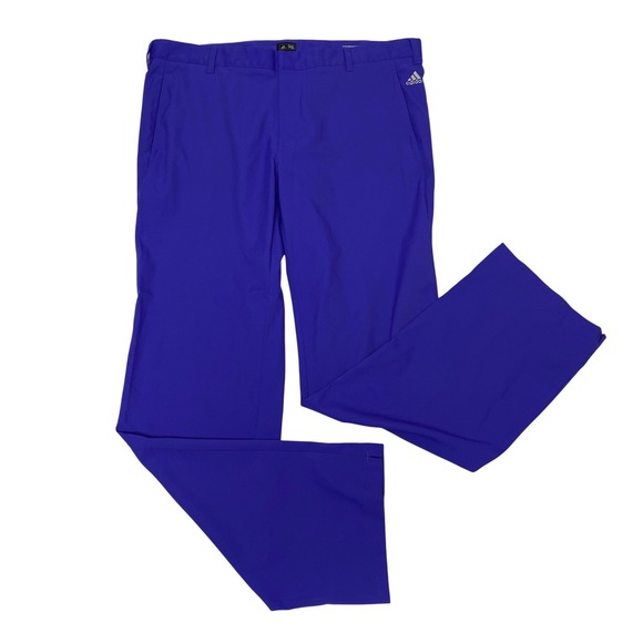adidas Other - Adidas Golf Pants Men's 38x34 Purple Flat Front Performance Stretch Trousers